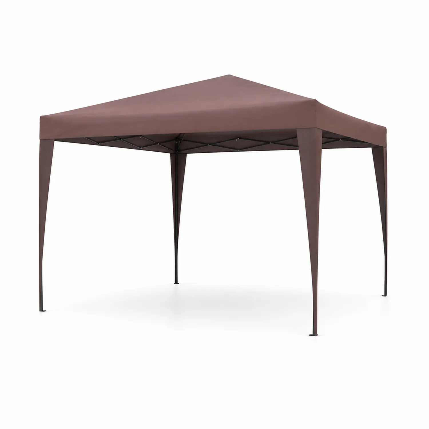 Tonnelle de jardin en acier et polyester marron