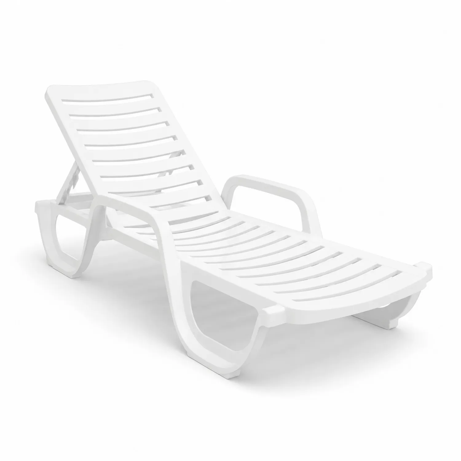 Chaise Longue Jardin Polypropylène Blanc Réglable