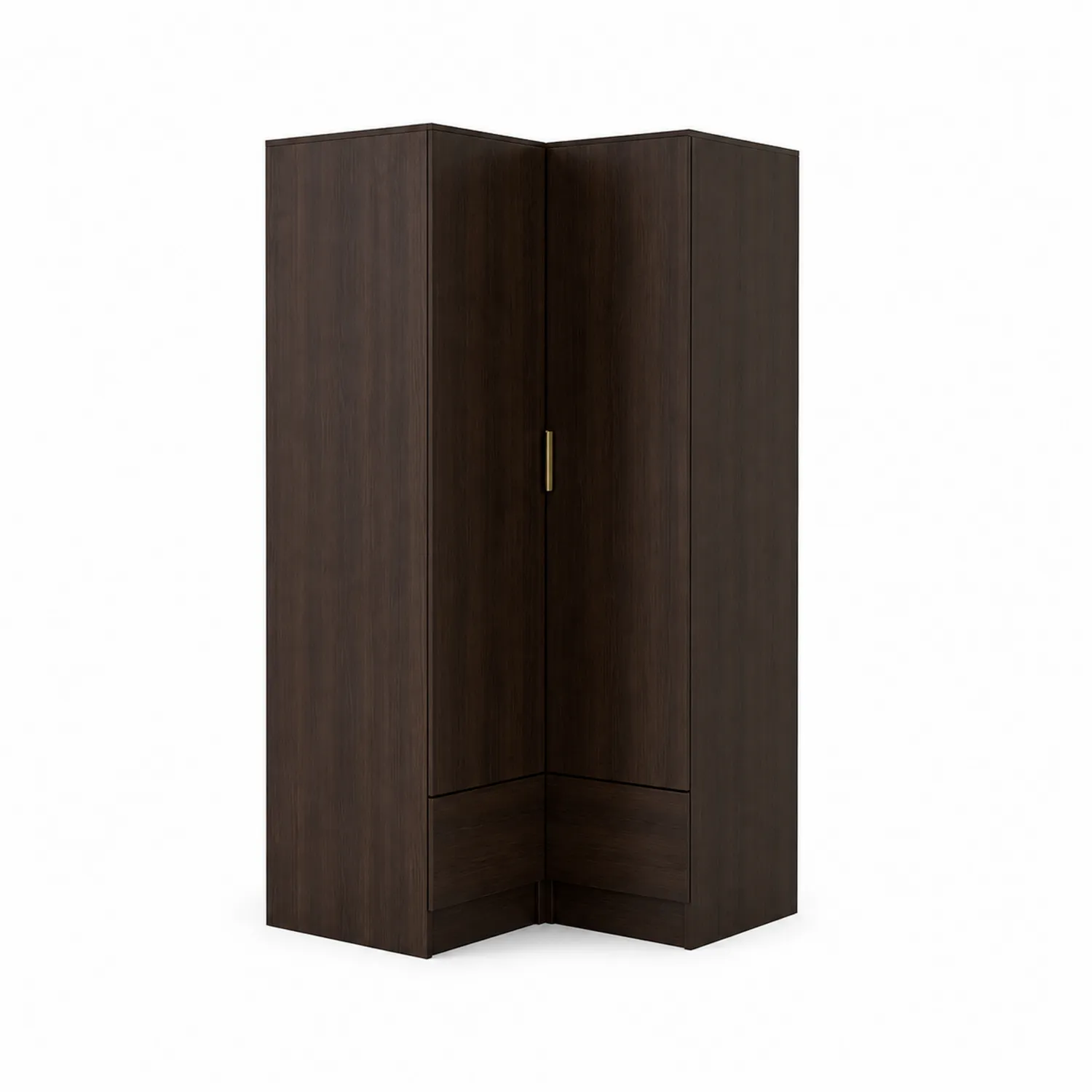 Armoire d'angle en bois Marron Foncé 200x100x100 cm
