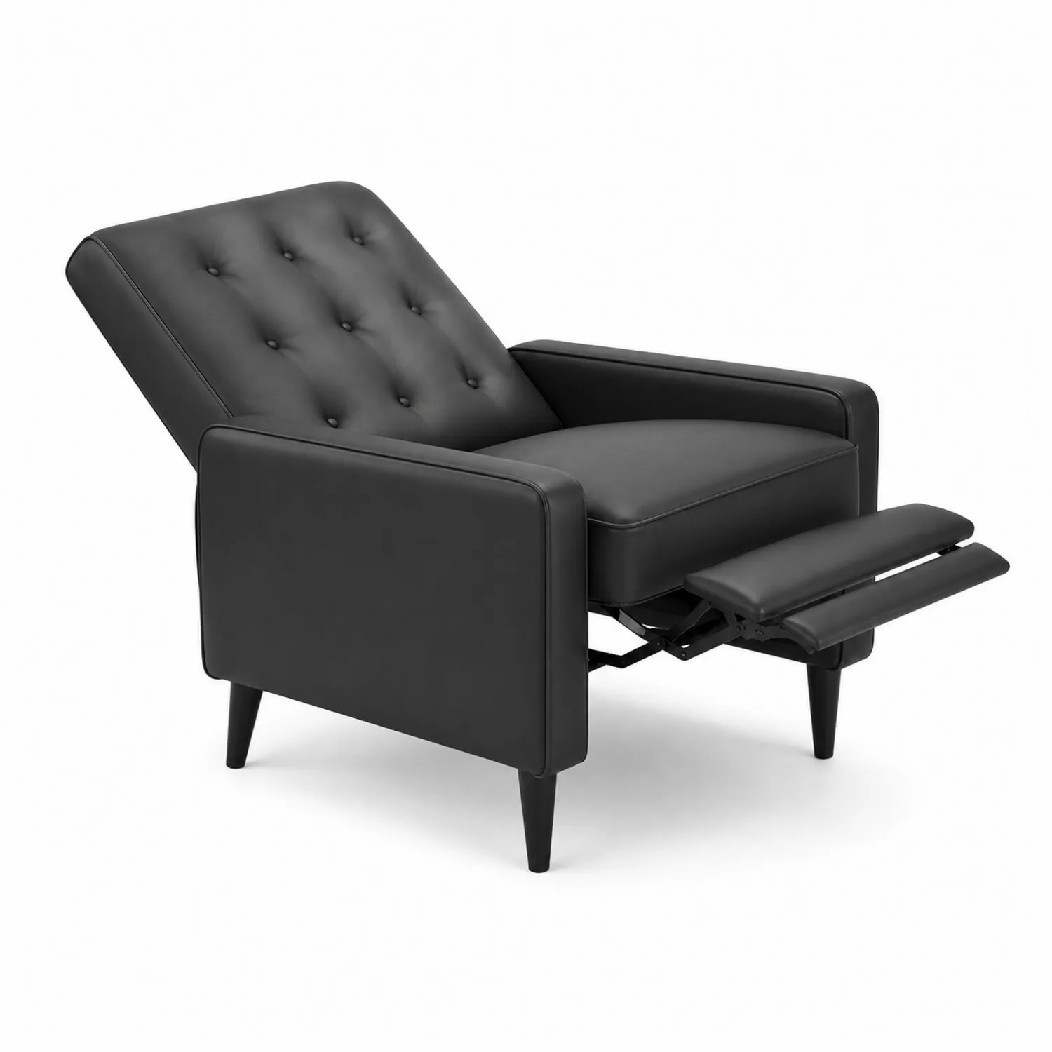 Fauteuil inclinable en cuir synthétique noir