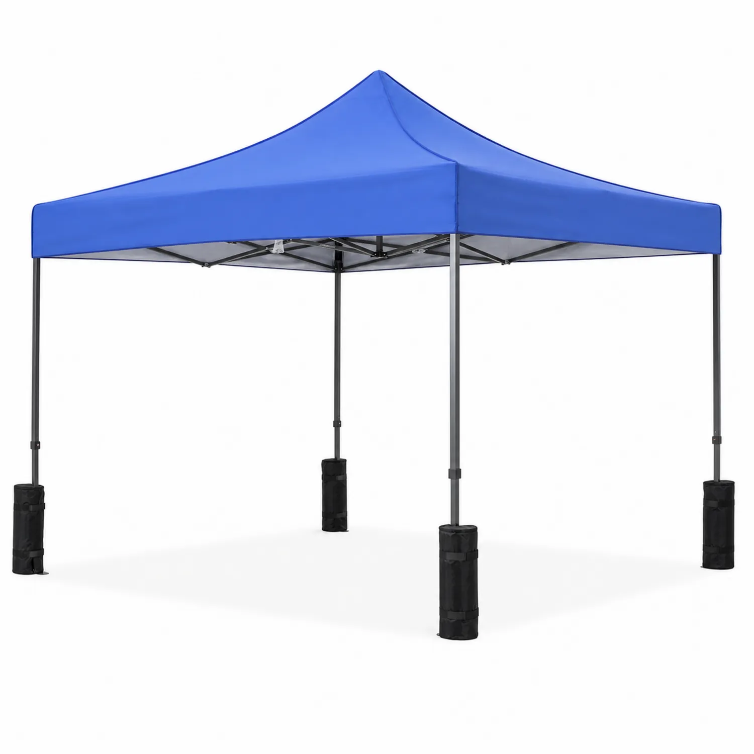 Tente pliante en métal et polyester bleu 3x3 m