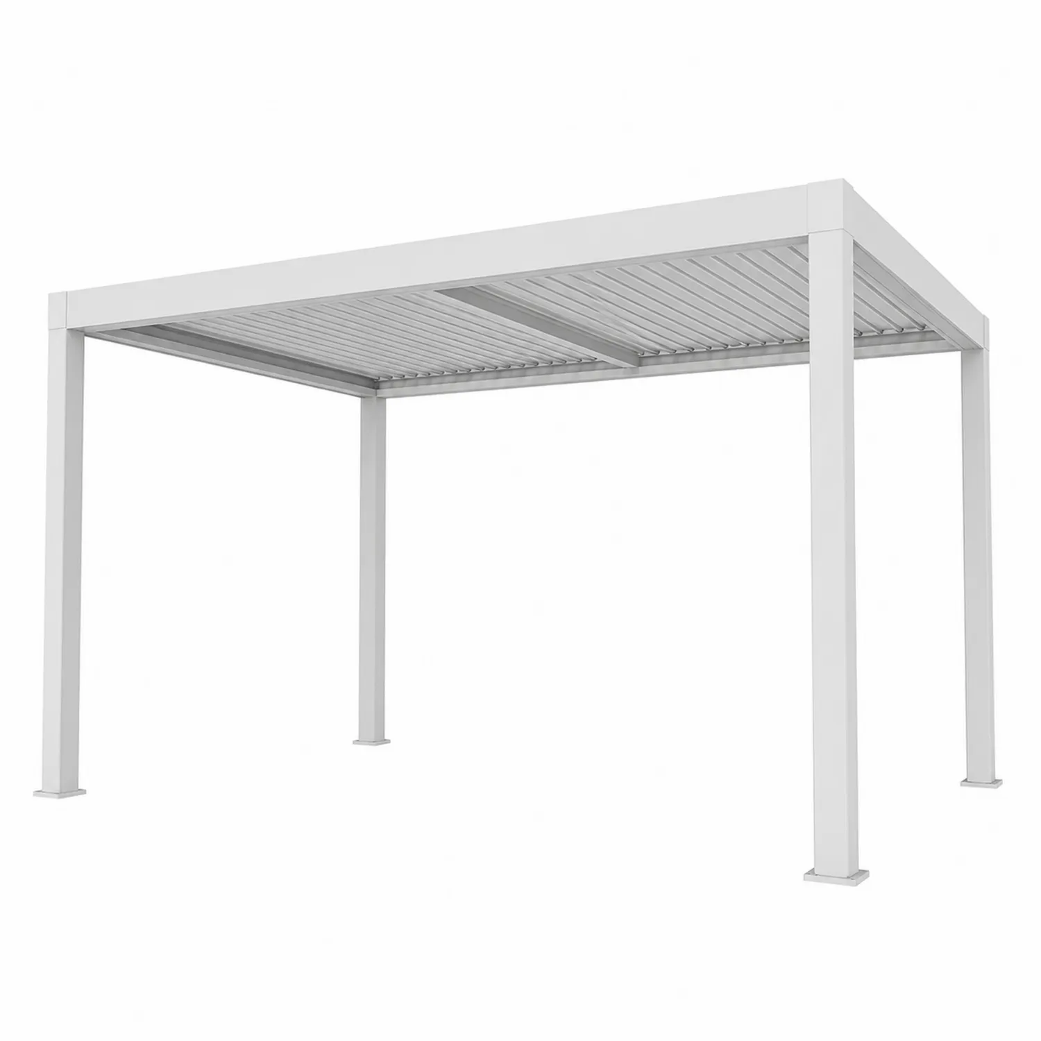 Pergola de jardin en aluminium blanc 3x4m