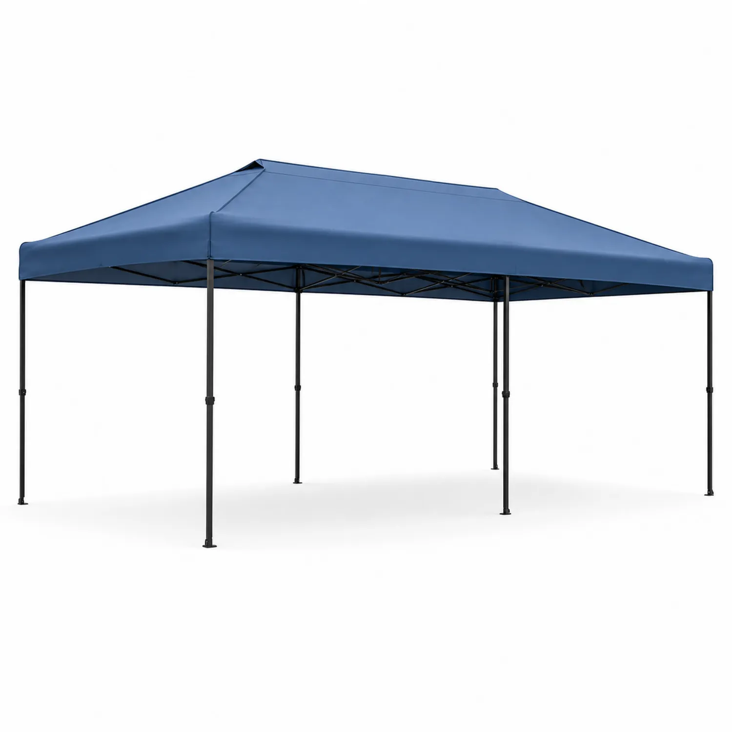 Tonnelle pliante rectangulaire 3x6m en polyester bleu et acier