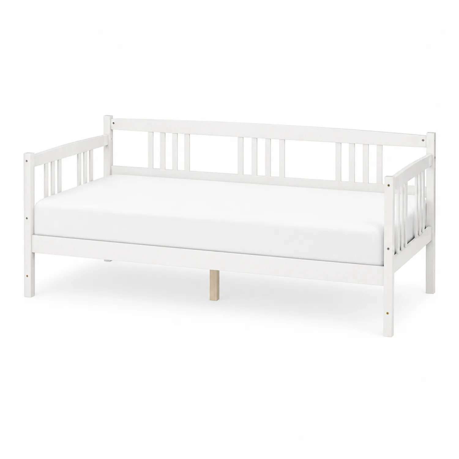 Lit de jour en bois blanc massif 90x200 cm