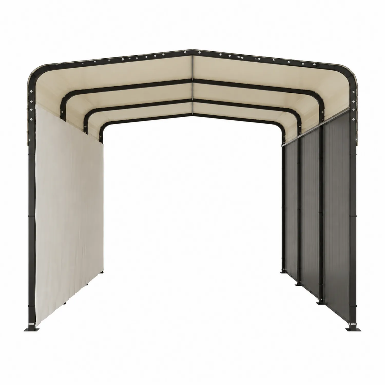 Tunnel de Garage en Acier et Polyéthylène 3x6 m