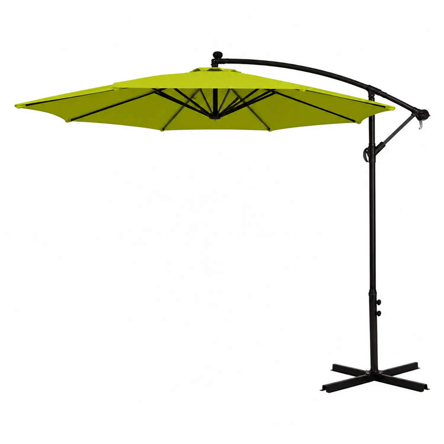 Parasol avec Bras Latéral en Aluminium 3m Vert