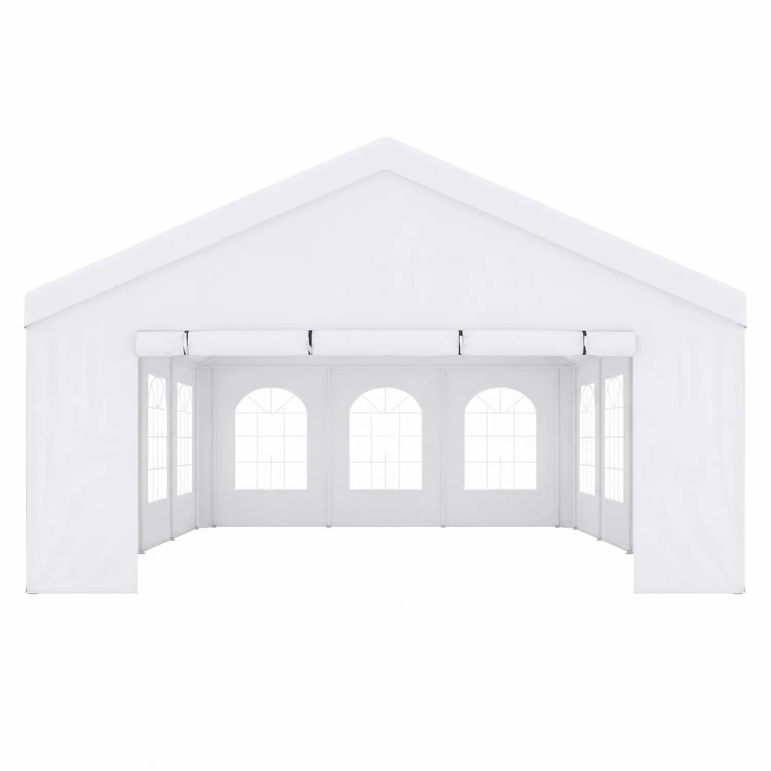 Tente de Réception Extérieure 12x6m Blanc Acier PE