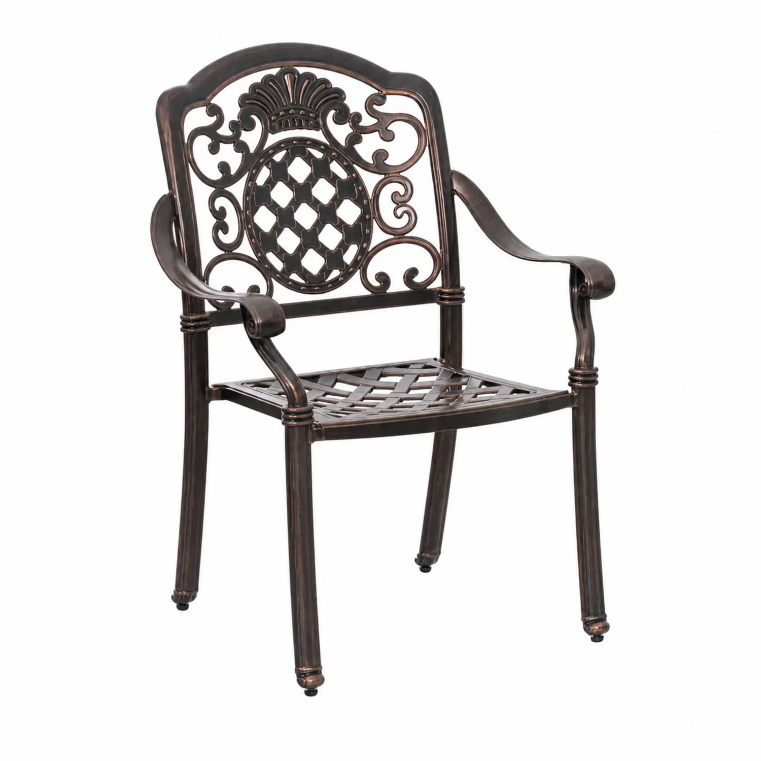 Chaise de jardin en aluminium motif décoratif