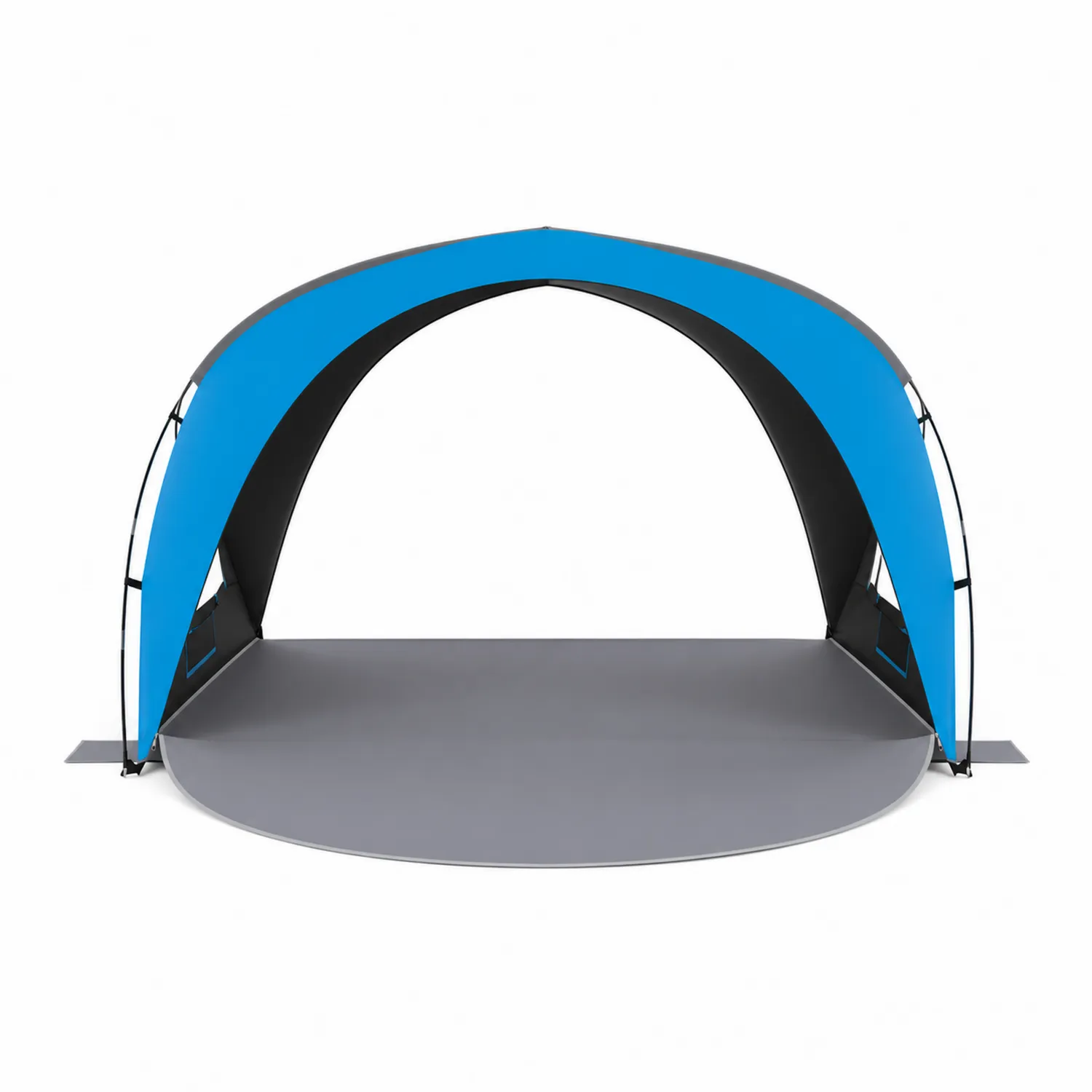 Tente de plage bleu en polyester et fibre de verre