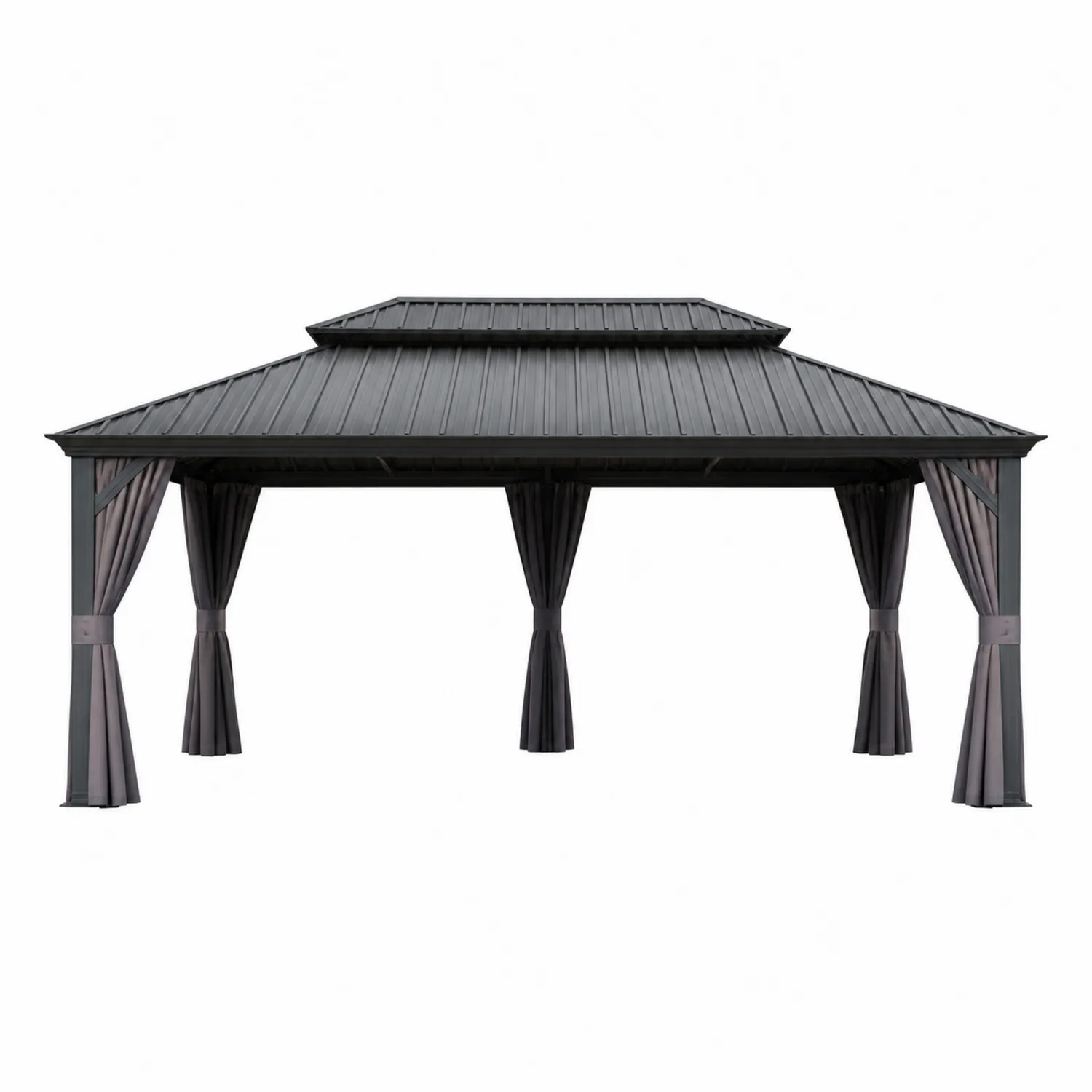Pavillon de Jardin en Aluminium avec Toit en Acier Galvanisé 500x360x280 cm