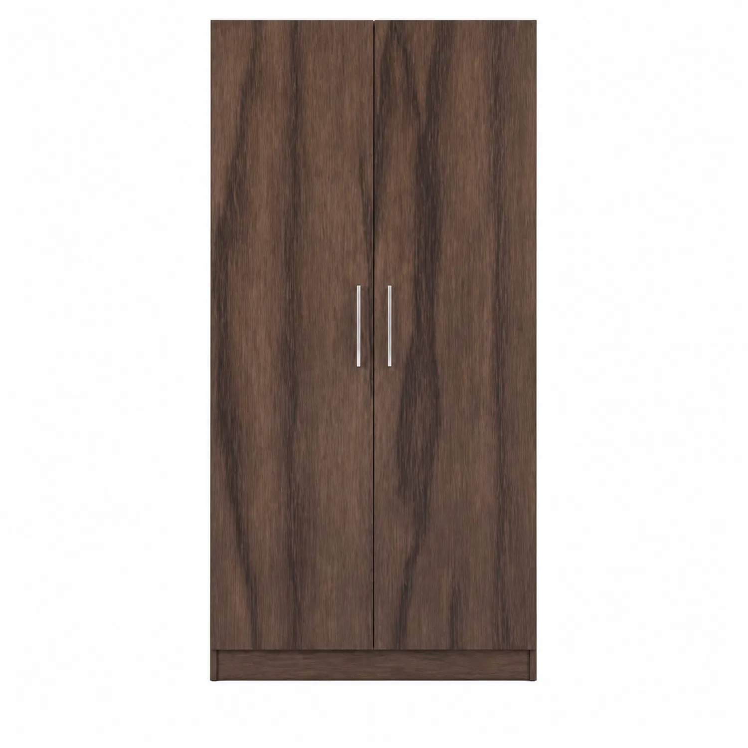 Armoire en Bois Marron à Poignées Métalliques