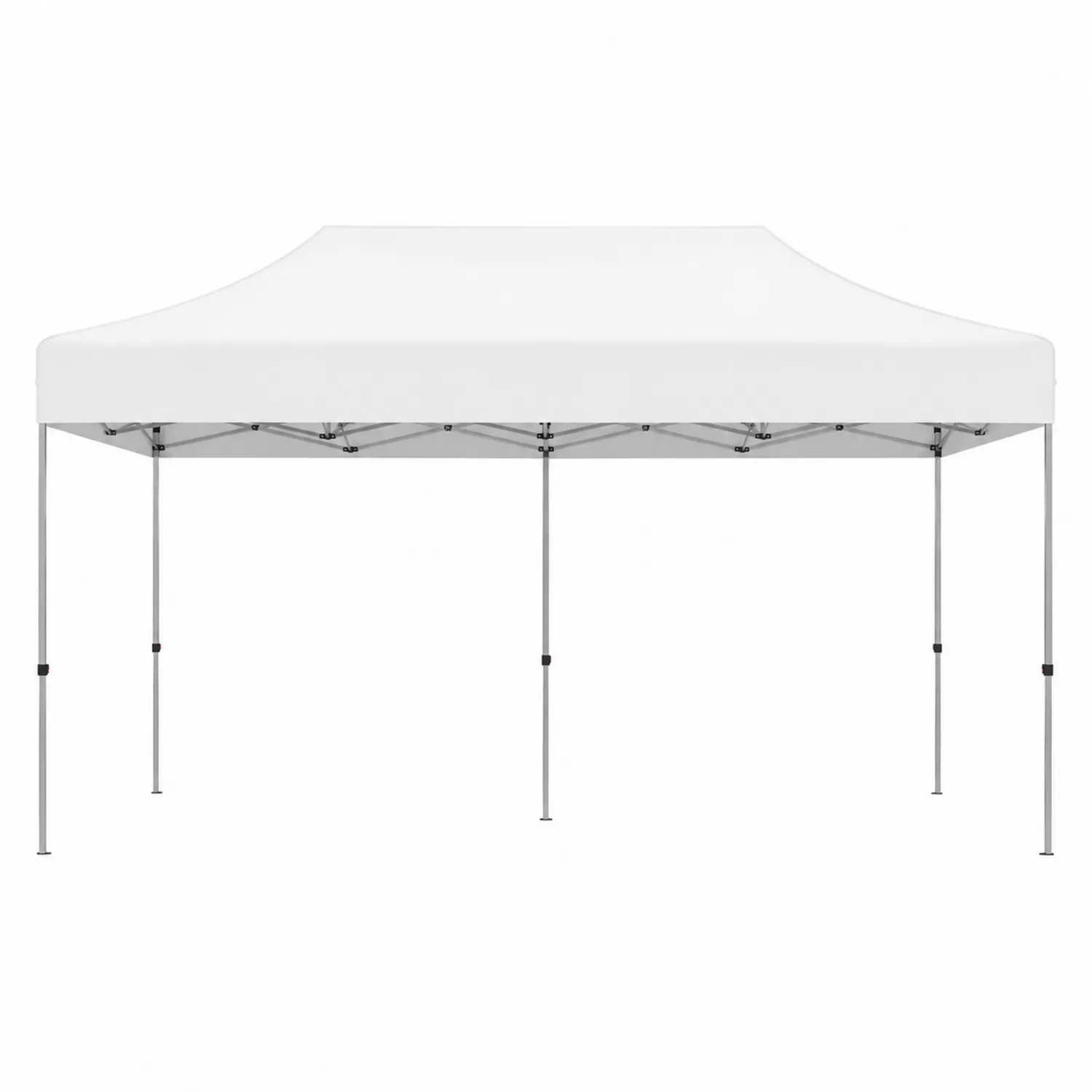 Tonnelle pliante rectangulaire 3x6 m en acier et polyester blanc