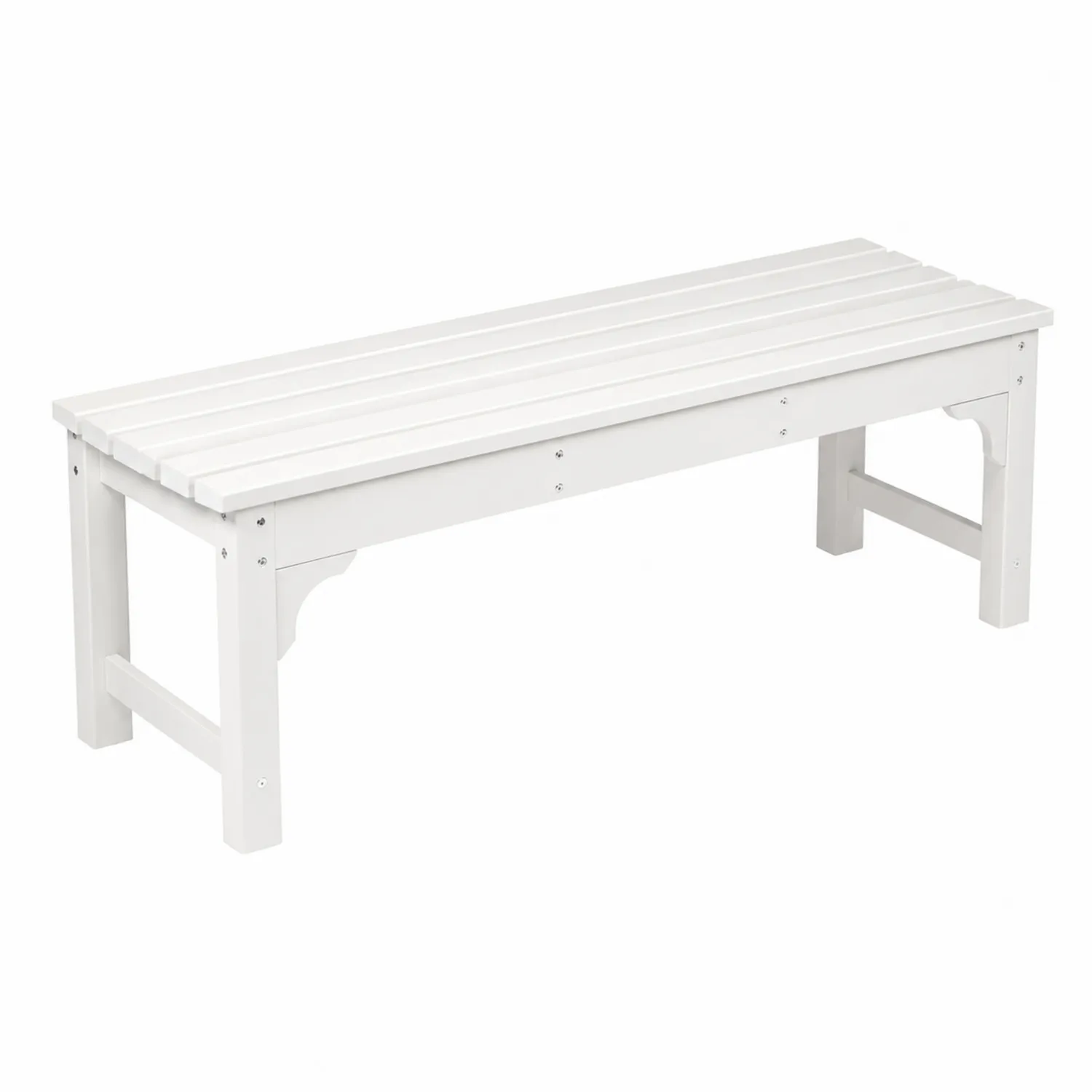 Banc en Bois Blanc pour Extérieur 150 cm