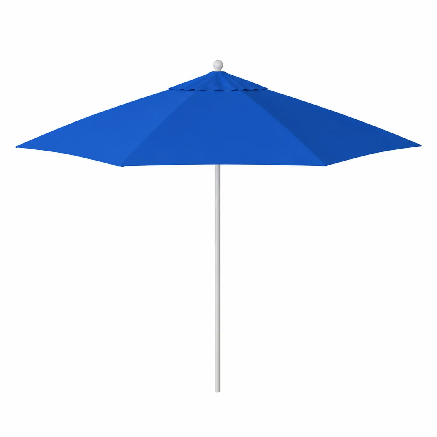 Parasol de jardin rond 300 cm en aluminium et polyester bleu