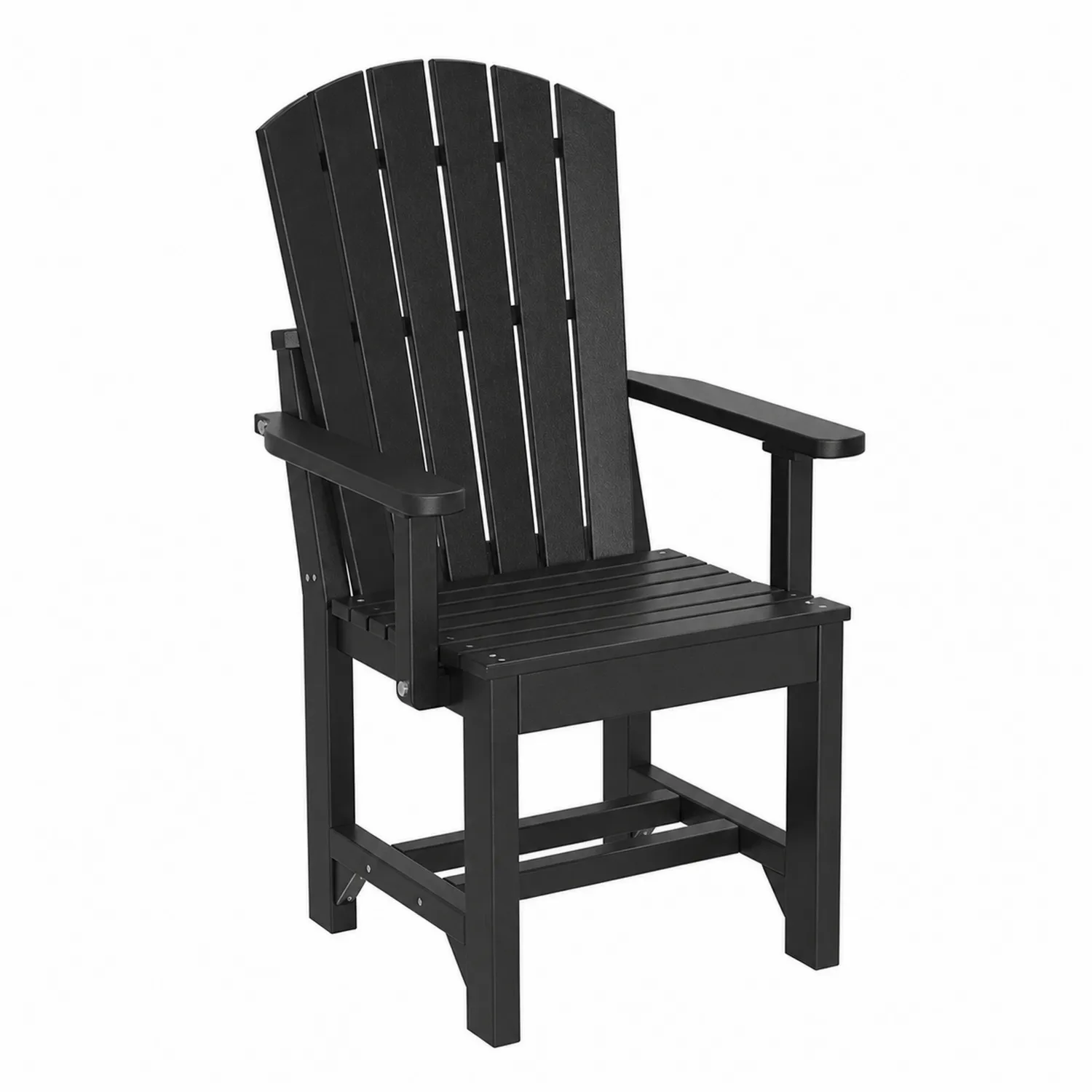 Chaise de jardin en plastique recyclé Noire
