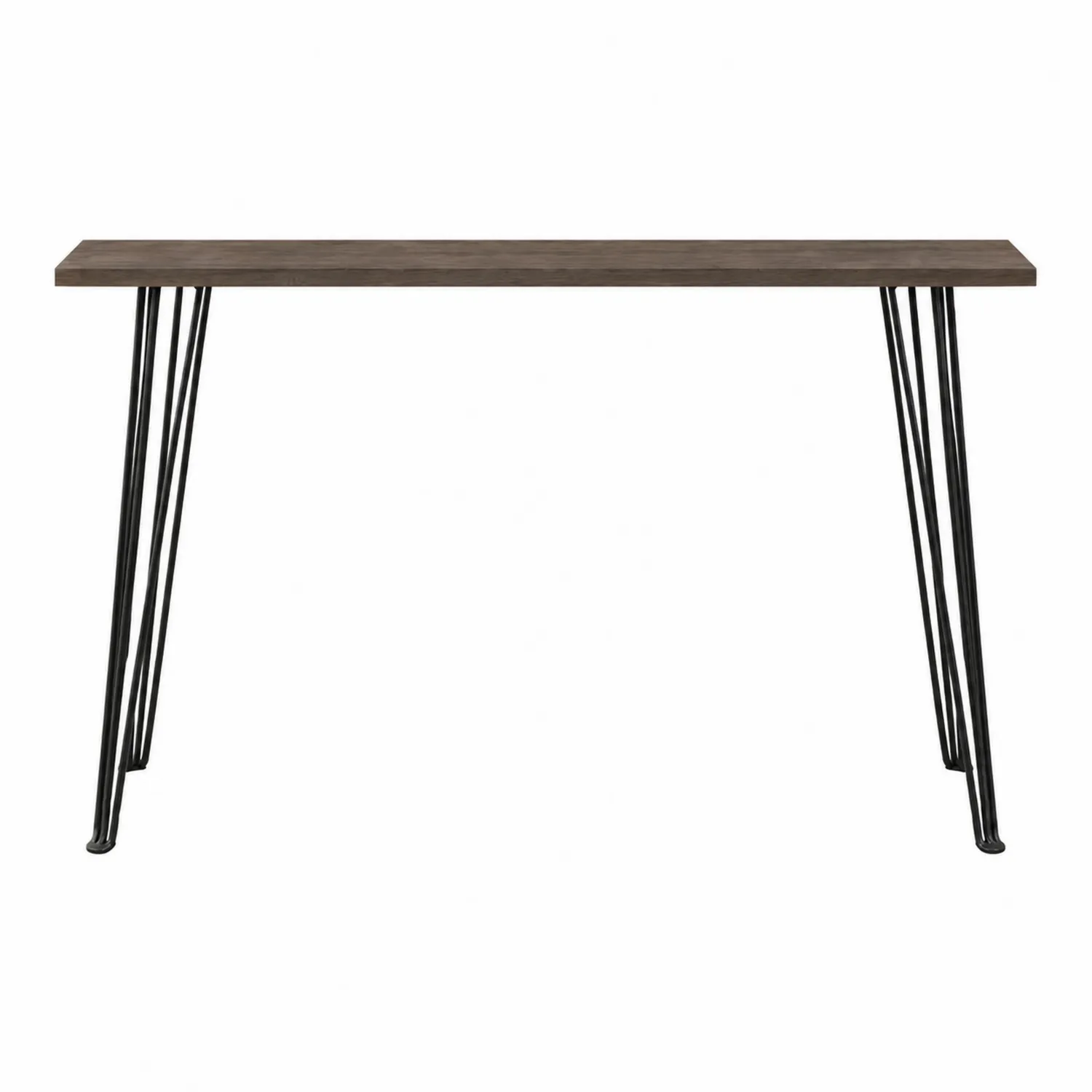 Table console rectangulaire en bois et métal noir 120x30x75 cm