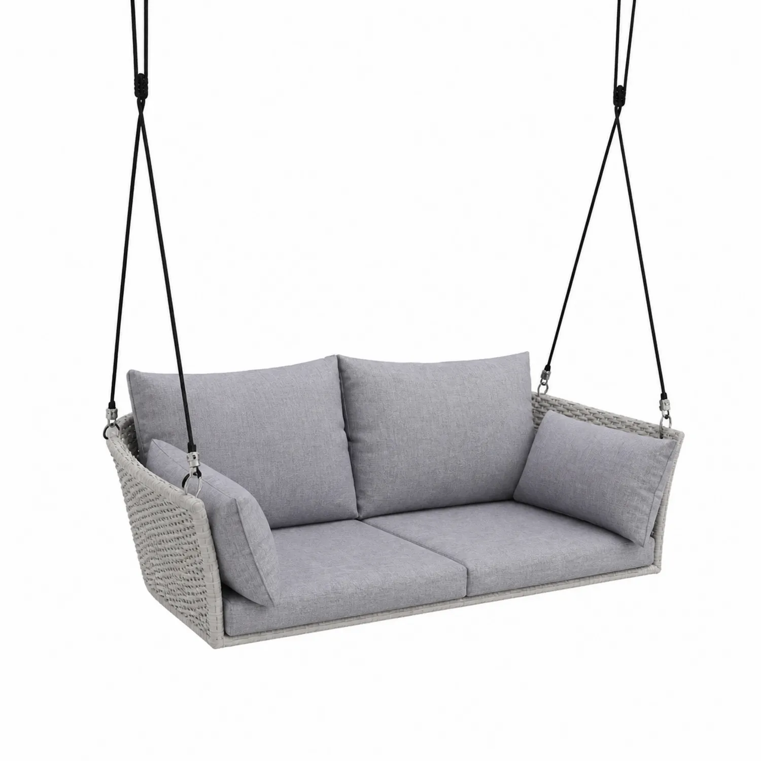 Balançoire en corde avec coussins en polyester