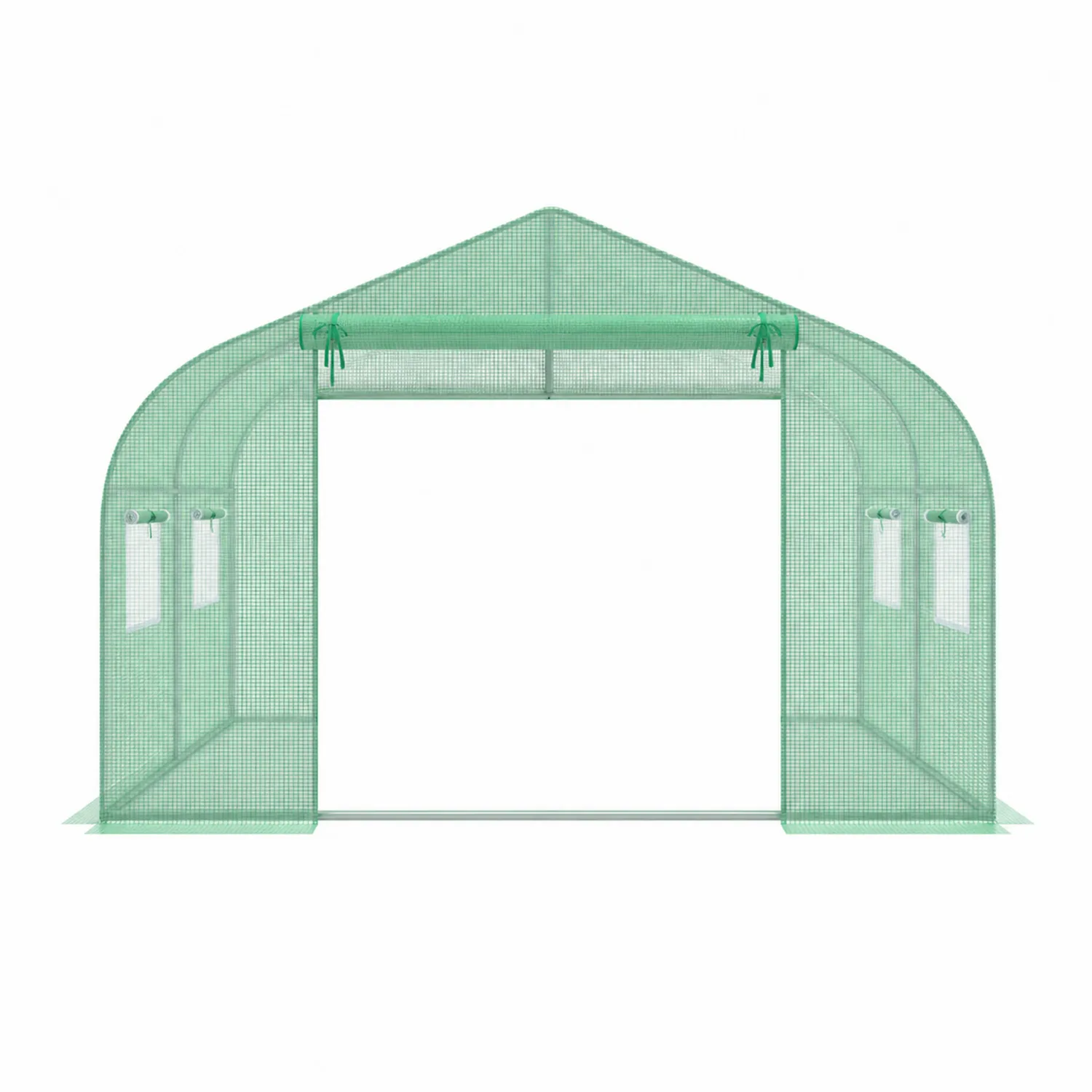 Serre tunnel de jardin en acier et polyéthylène