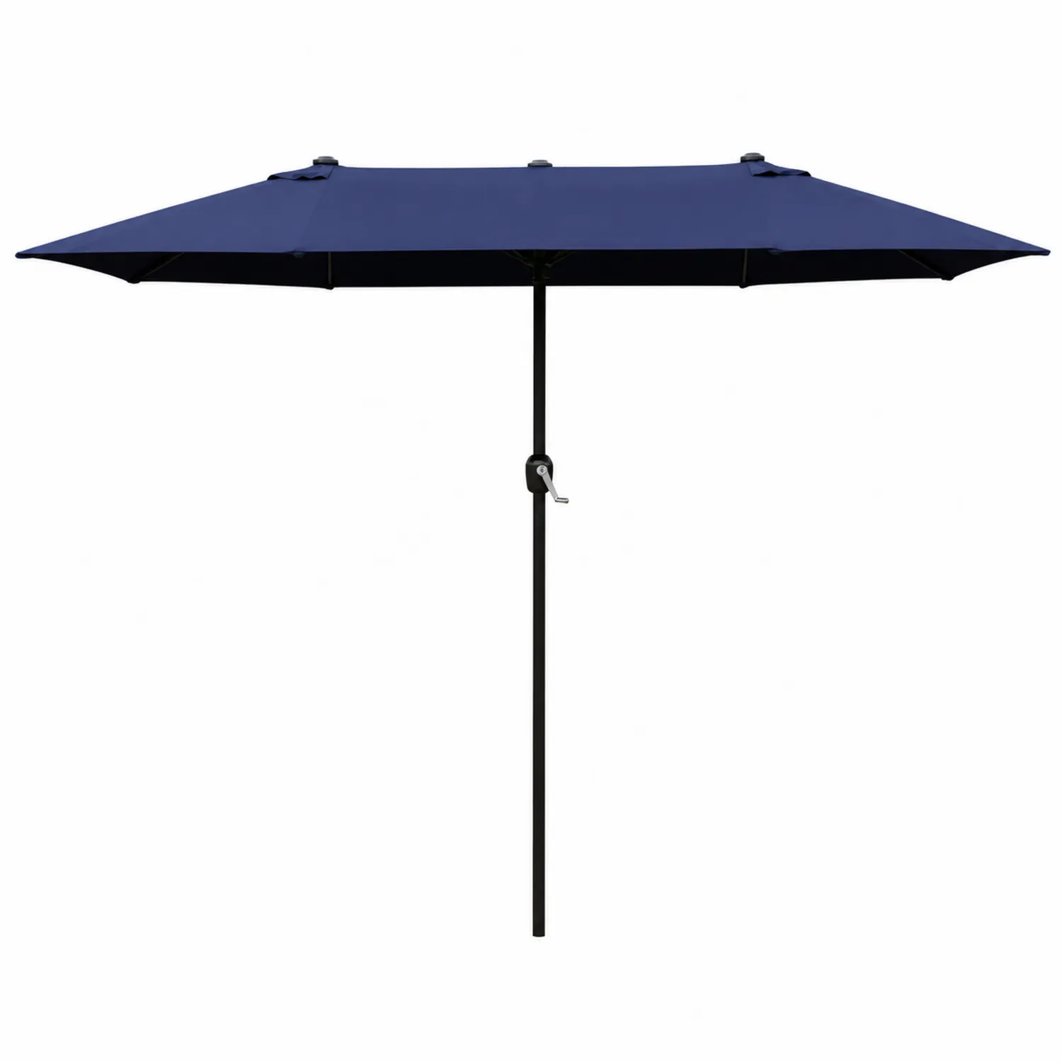 Parasol rectangulaire 250x150 cm bleu en aluminium et polyester