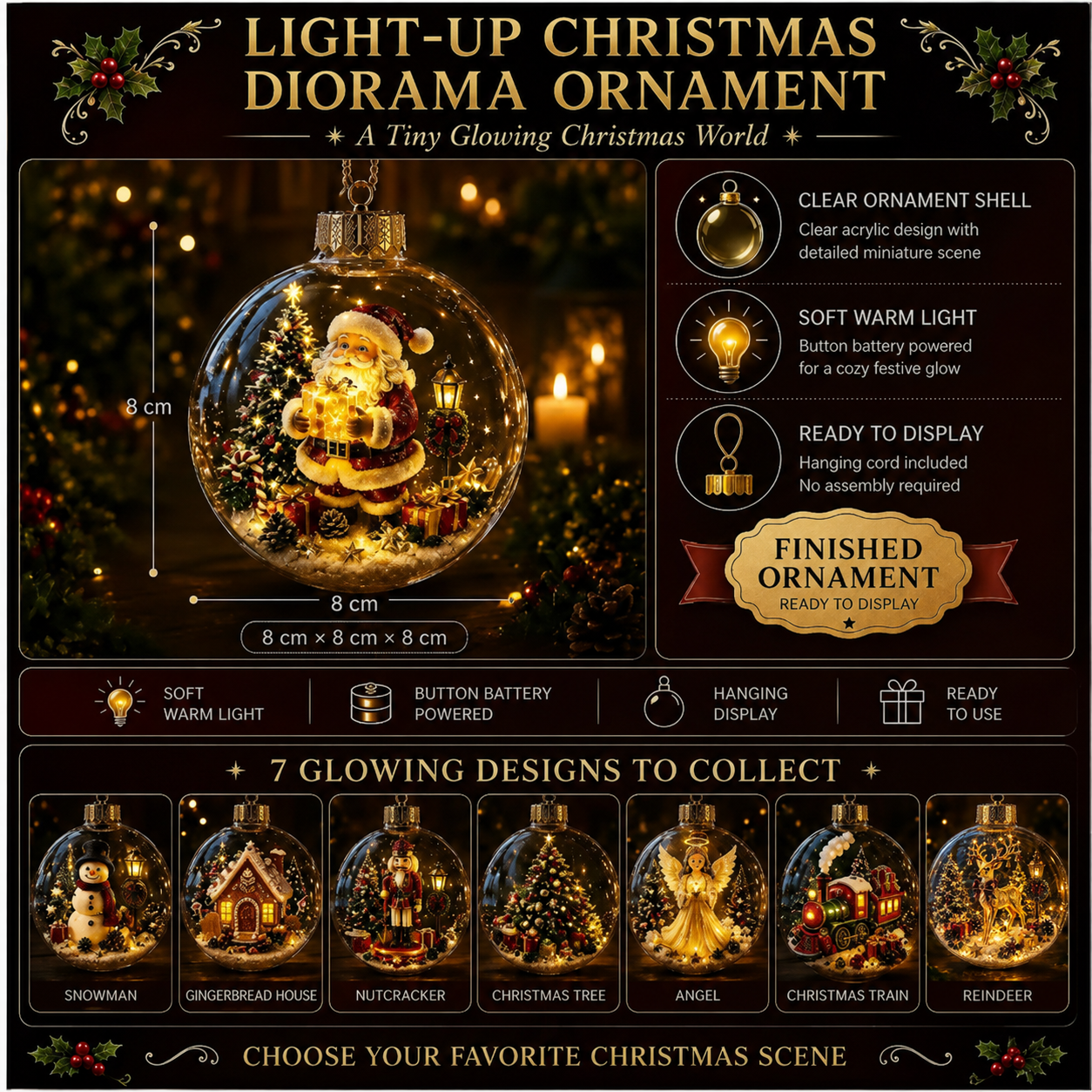 🎄Glowing Christmas Diorama Ornament – Perfect Christmas Tree Decorations
