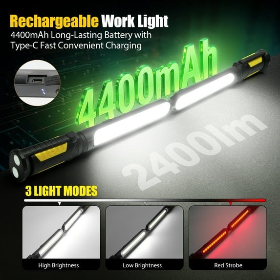 3000LM Magnetic 2 in 1 LED Work Light-Buy 2 Free shipping