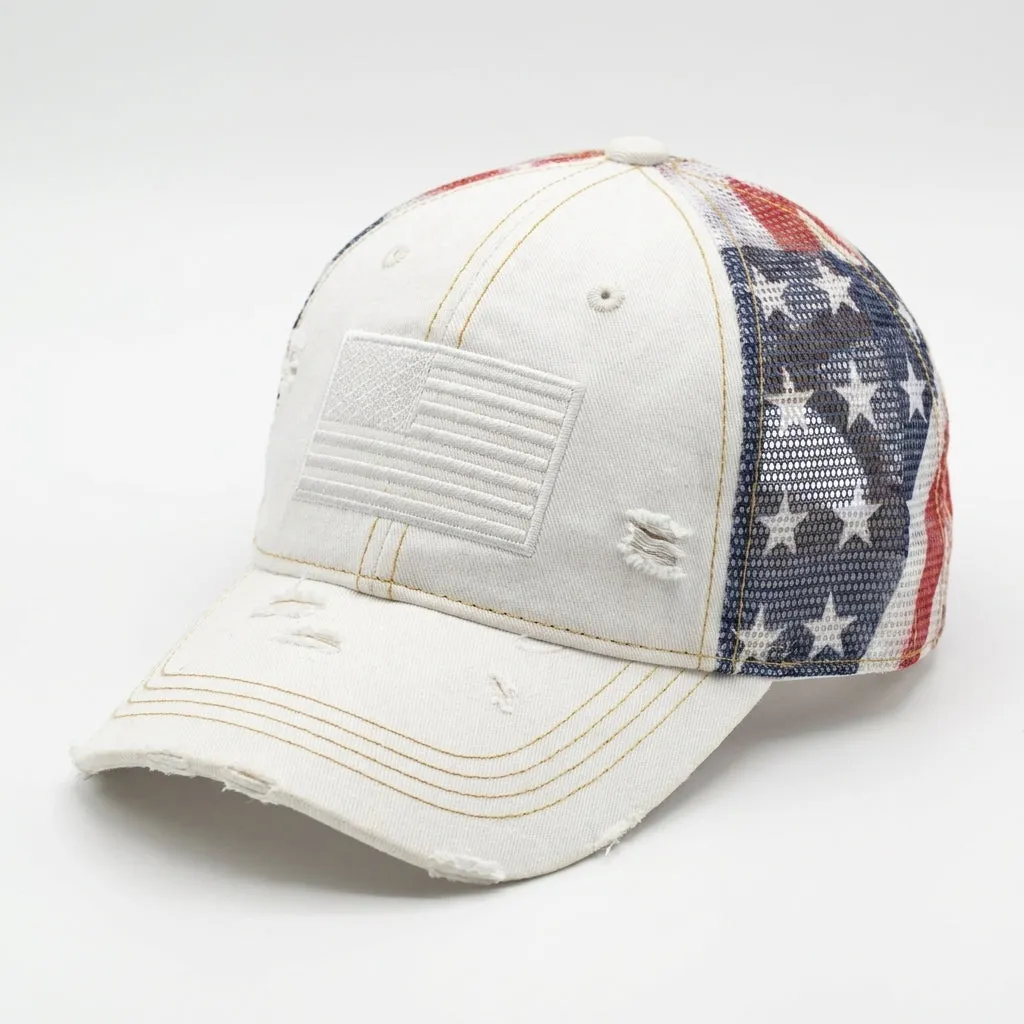 American Flag Ponytail Embroidered Hat -📦Free Shipping Over $39