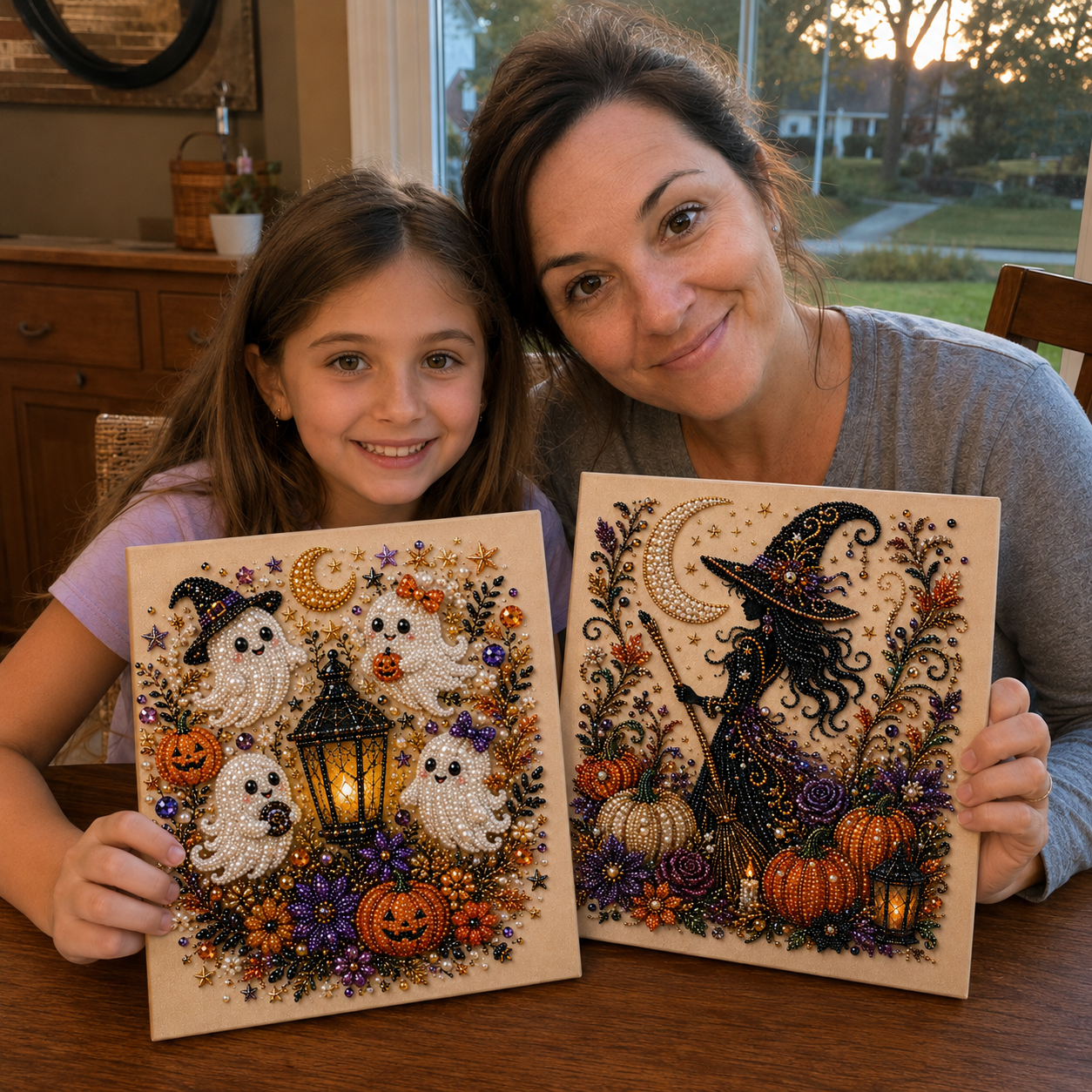 💥 Last Day 49% OFF – 👻✨ Halloween Pearl Art DIY Kit – Turn Tiny Pearls into Spooky-Cute Magic