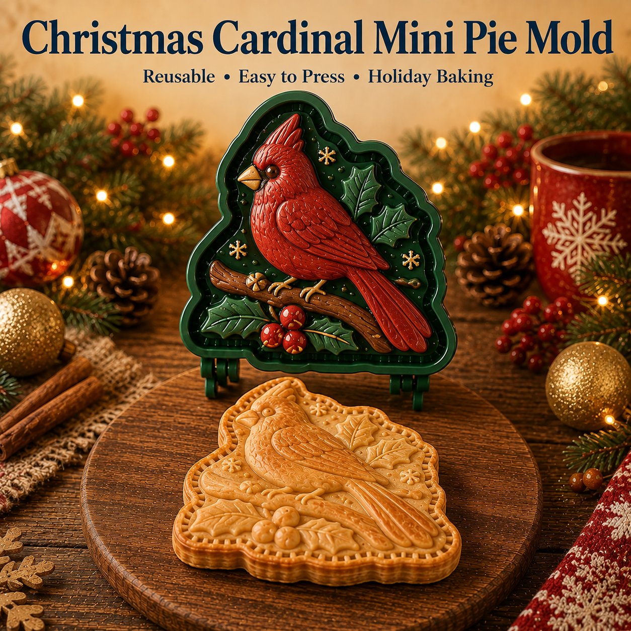 ⏳ Last Day 49% OFF – 🎄 Christmas Mini Pie Mold Collection |