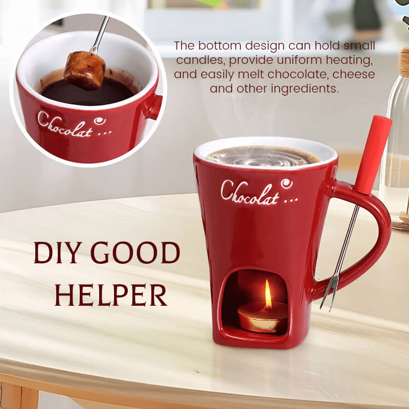 🌲Early Christmas Sale 60% OFF🍫 Ceramic Chocolate Fondue Mug 🎈 Buy 2 Free Shipping 🎁