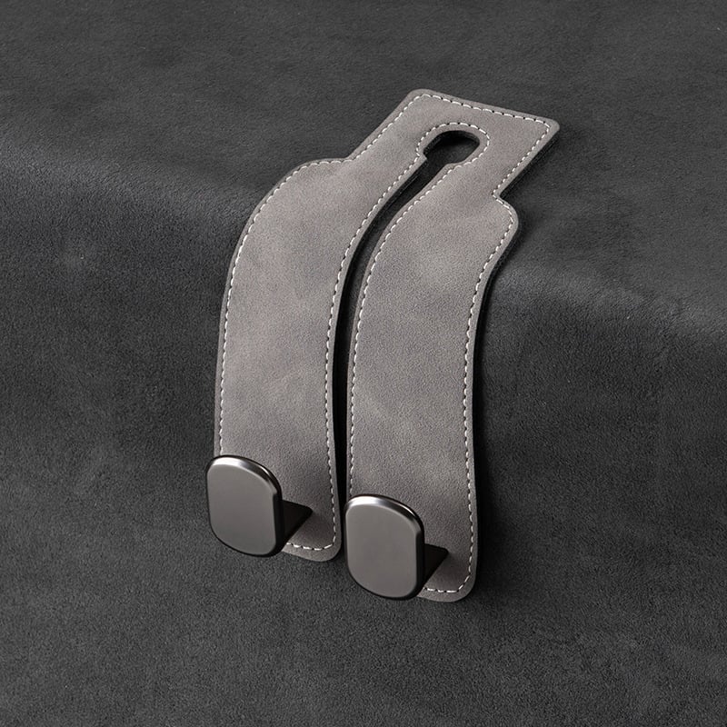 🔥🚗Car Seat Back Alcantara Storage Hook 💥Double Hook Holder for Convenient Storage