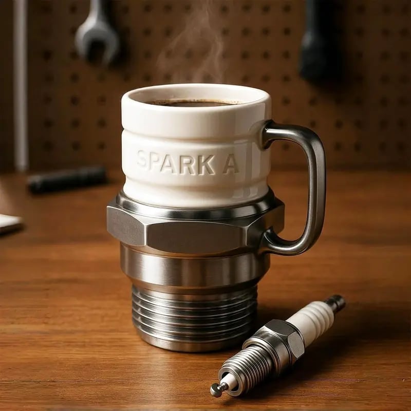 🎄🎁Christmas Sale 50% OFF🔧Creative Spark plug mug🚚BUY 2 Get Free Shipping