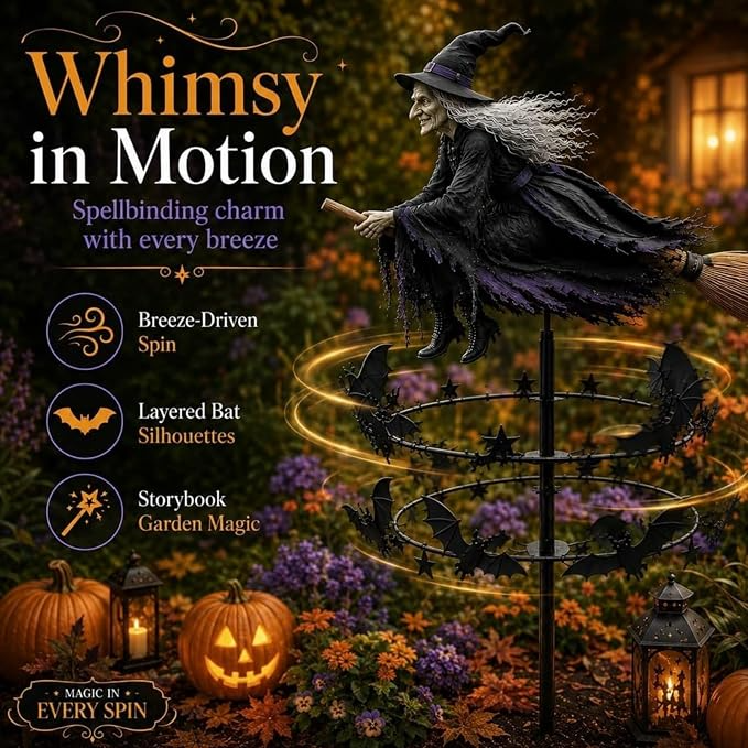 The Enchanted Witch Garden Wind Spinner