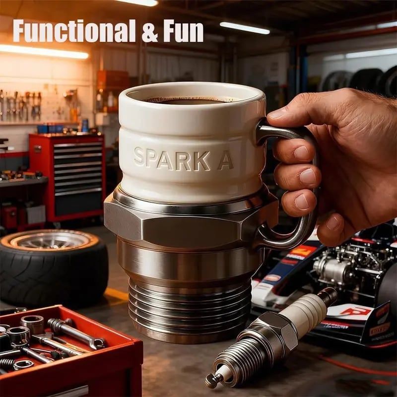 🎄🎁Christmas Sale 50% OFF🔧Creative Spark plug mug🚚BUY 2 Get Free Shipping