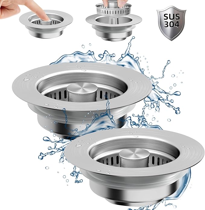 LAST DAY PROMOTION🔥2025 Upgrade 3 in 1 Kitchen Sink Drain Strainer Kitchen Gadgets