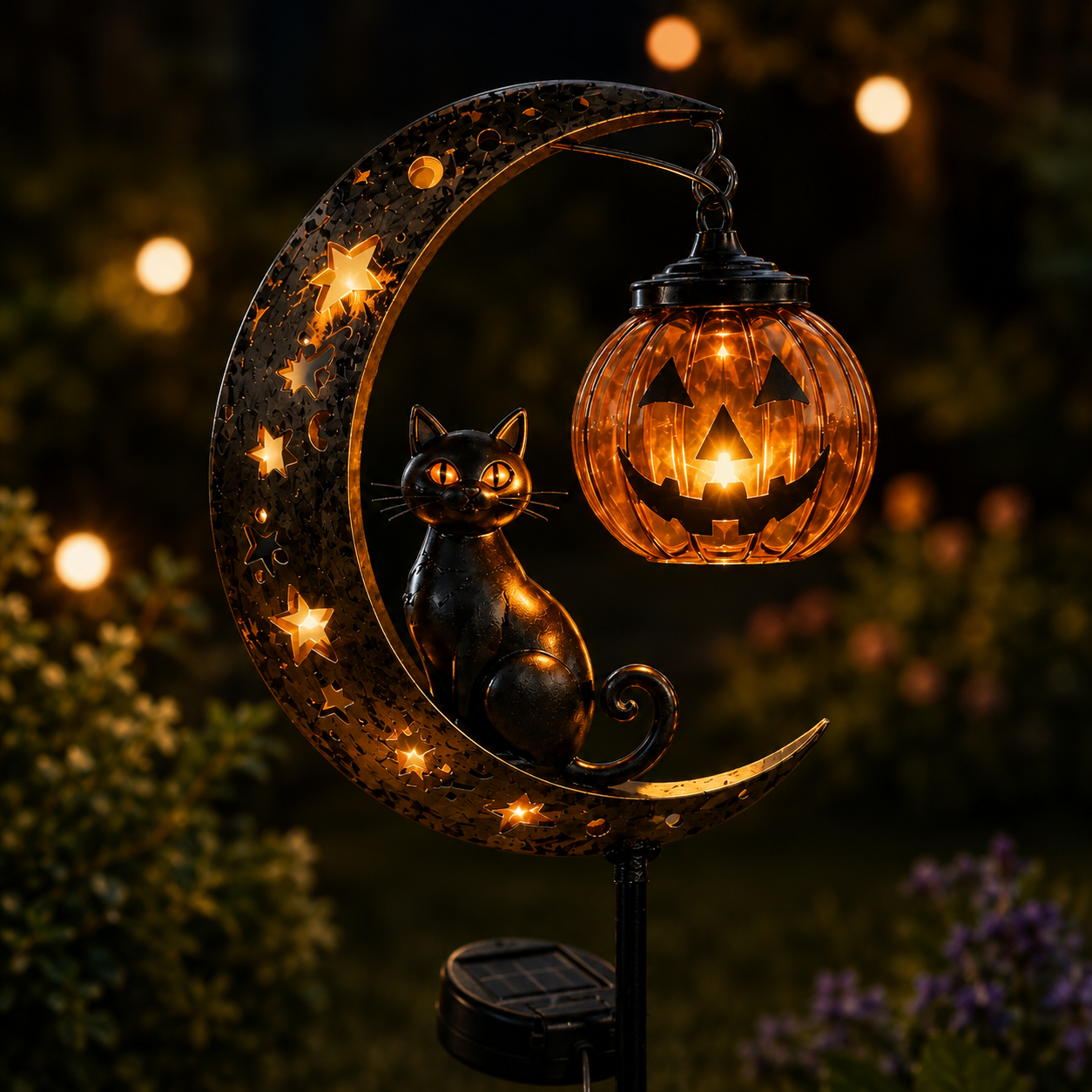 🎃Halloween Early Bird Special Sale 49% OFF-Pumpkin Moon Garden Stake Light
