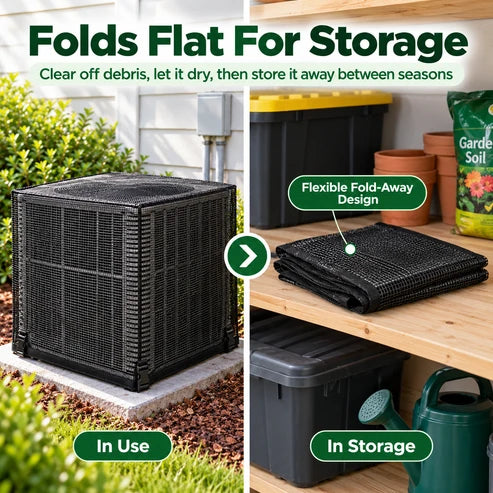 ❄️ Heavy-Duty Mesh AC Cover – All-Season Outdoor Protection-Buy 2 Free shipping