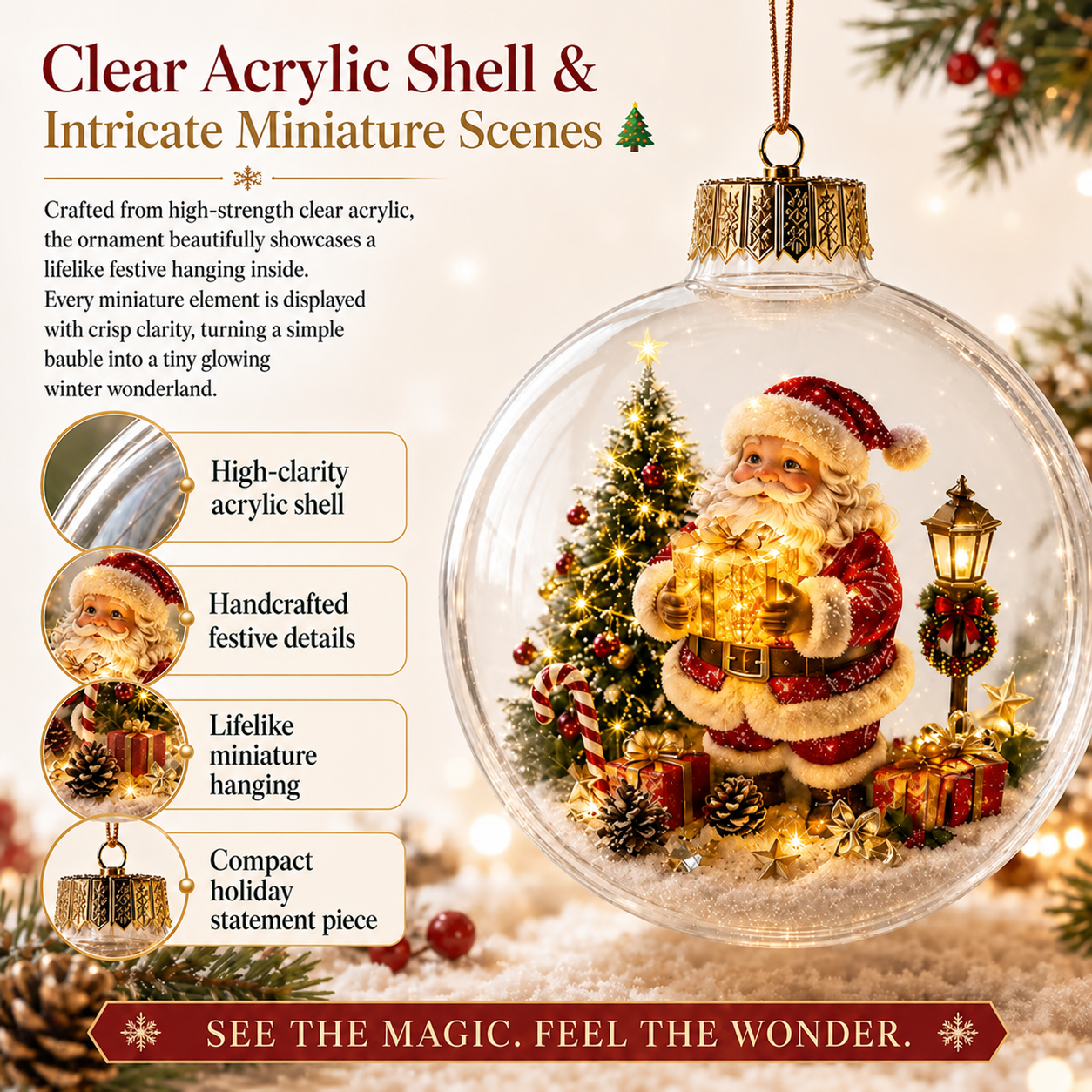 🎄Glowing Christmas Hanging Ornament – Perfect Christmas Tree Decorations
