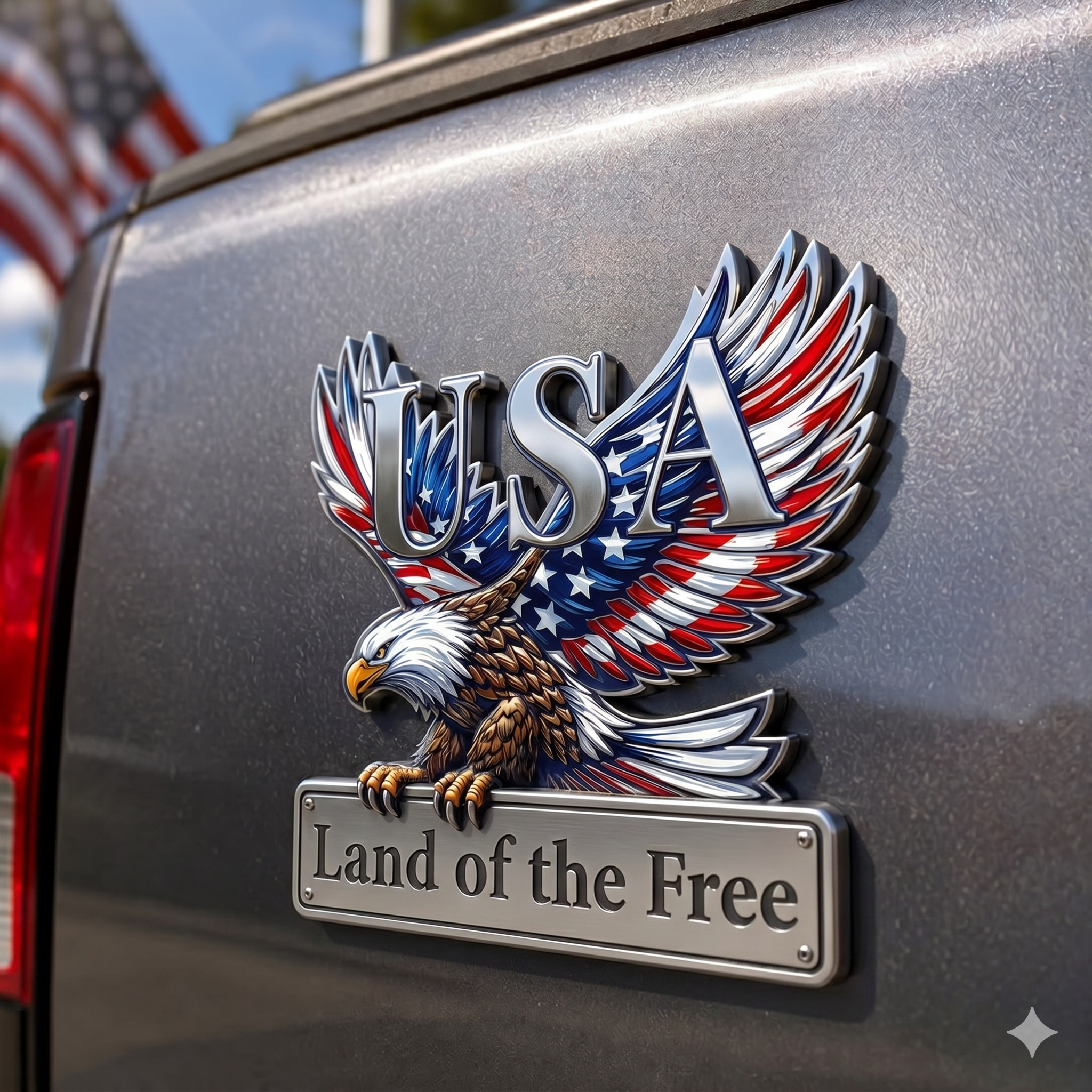 🇺🇸250th Anniversary 49% OFF - ★Land of the Free★USA Metal Emblem