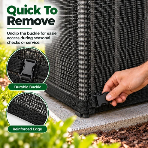 ❄️ Heavy-Duty Mesh AC Cover – All-Season Outdoor Protection-Buy 2 Free shipping