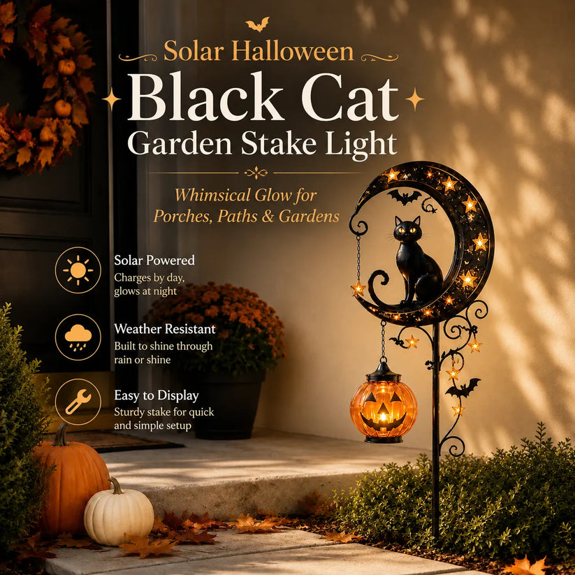 🎃Halloween Early Bird Special Sale 49% OFF-Pumpkin Moon Garden Stake Light-Buy 2 Free shipping