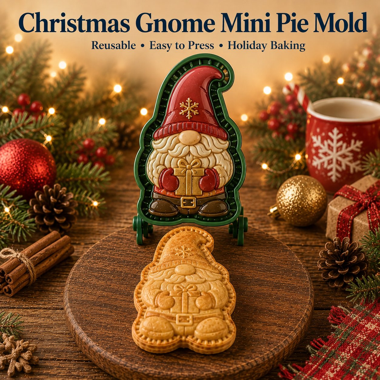 ⏳ Last Day 49% OFF – 🎄 Christmas Mini Pie Mold Collection |