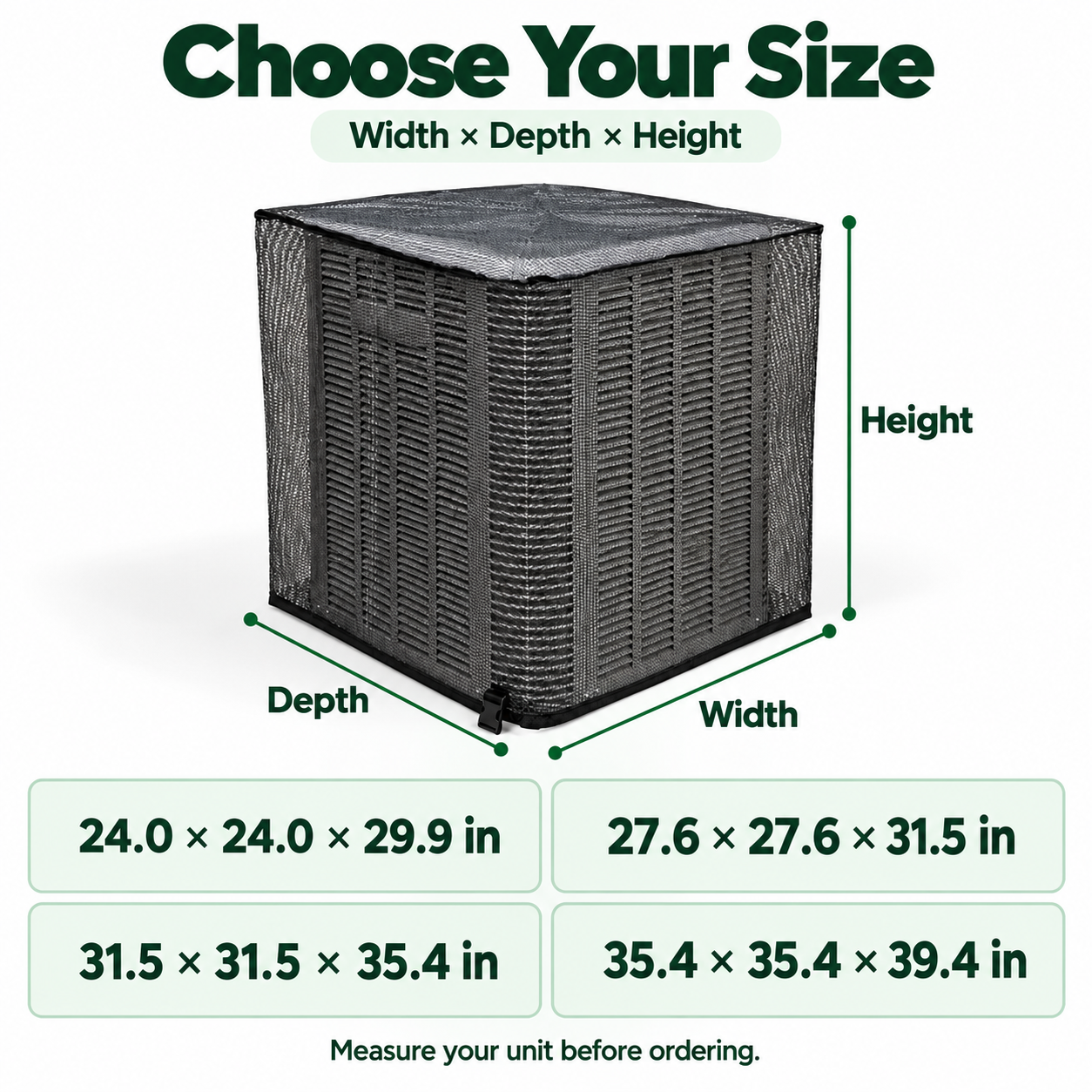 ❄️ Heavy-Duty Mesh AC Cover – All-Season Outdoor Protection-Buy 2 Free shipping
