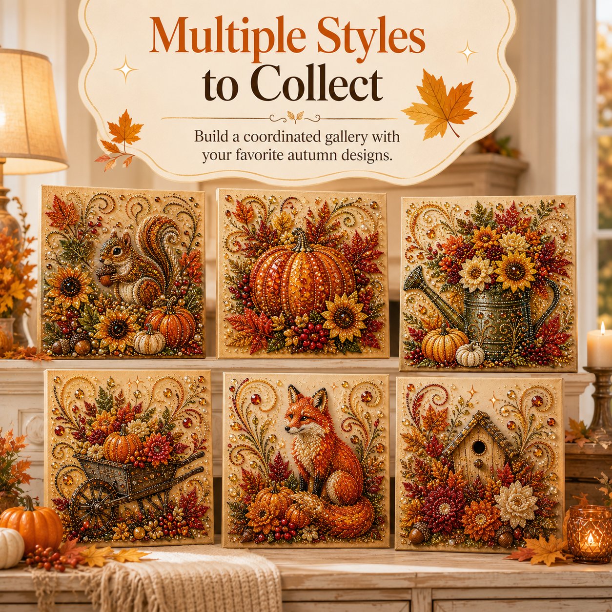 🔥 Last Day 49% OFF - 🍂💎 Autumn Pearl Painting Kit – Relaxing DIY Craft to Create Sparkling Fall Artwork 🖌️