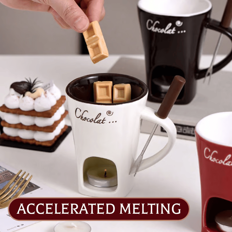 🌲Early Christmas Sale 60% OFF🍫 Ceramic Chocolate Fondue Mug 🎈 Buy 2 Free Shipping 🎁