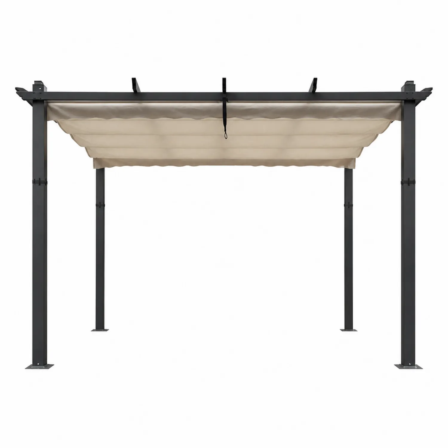 Pergola stalowa z poliestrowym dachem 300x400 cm Kremowa