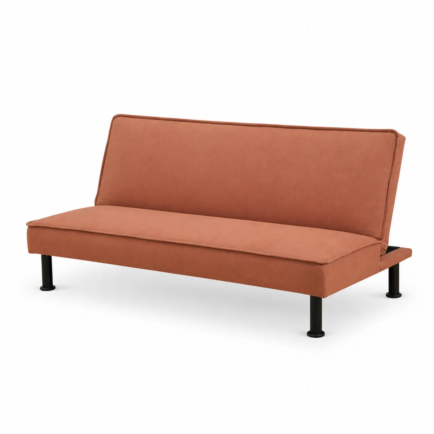 Sofa Rozkładana 3-osobowa z Mikrofibry Pomarańczowa 200 cm