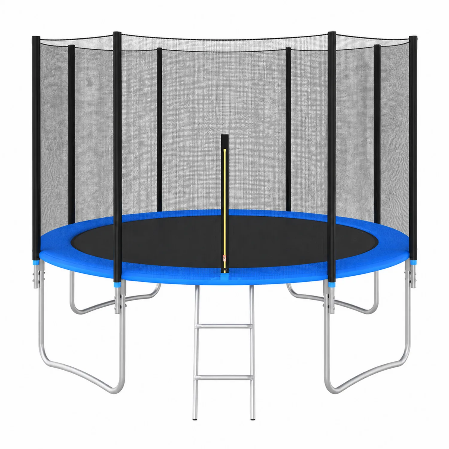 Trampolina ogrodowa z siatką 305 cm niebieska stalowa