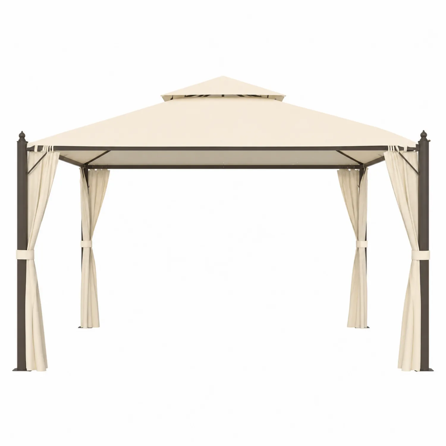 Altana ogrodowa metalowa 3m x 3m Beżowy
