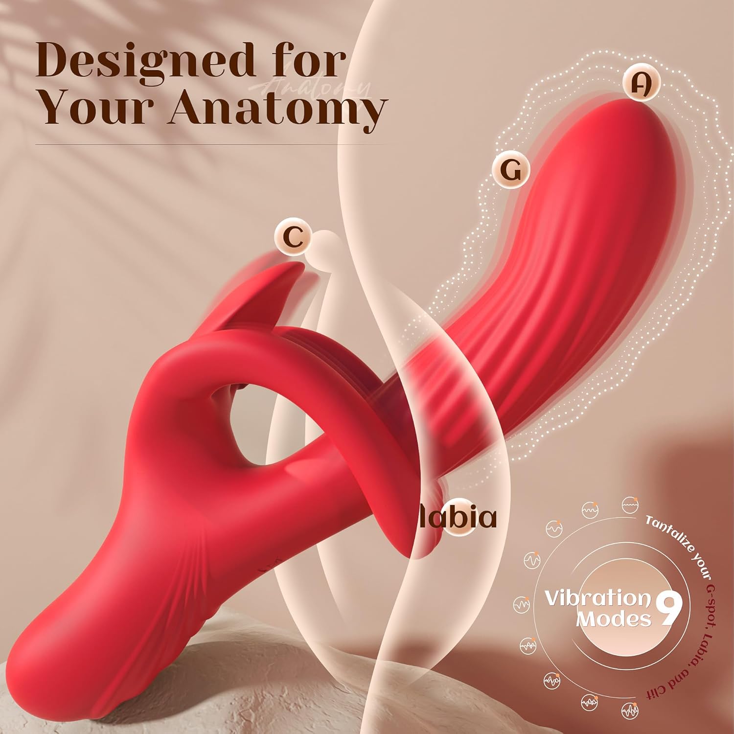 🔥Hot sale!🐰luxurious rabbit massager-9 rotary vibrators, 9 vibration modes.G-spot vibrator