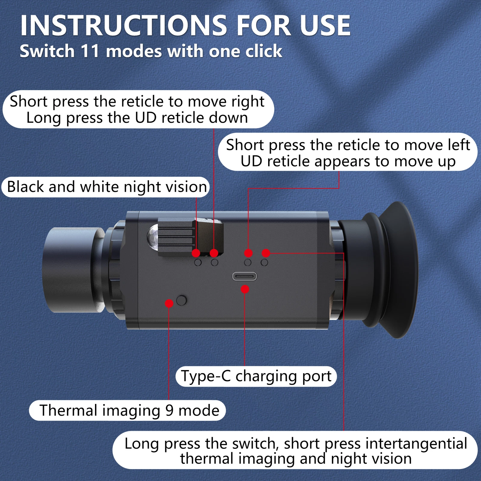 Hot Infrared imaging night vision device 4K Infrared Camera 7X Digital - Picture 4 of 8
